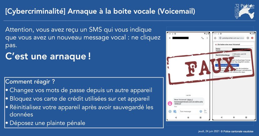 Cyberarnaque - VoiceMail Cyberarnaque - VoiceMail