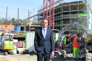 Le commandant de la Police Région Morges Martin de Muralt devant le chantier du futur Hôtel de Police. Le commandant de la Police Région Morges Martin de Muralt devant le chantier du futur Hôtel de Police.